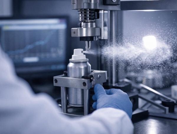 Come la molla influenza la performance di un sistema aerosol